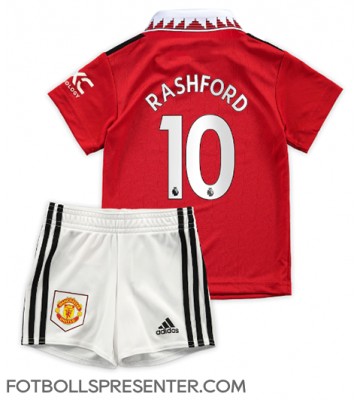 Manchester United Marcus Rashford #10 Hemmatröja Barn 2022-23 Kortärmad (+ korta byxor)